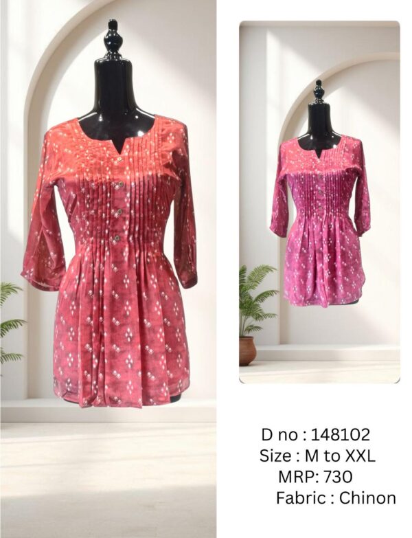 CHINON RED KURTI
