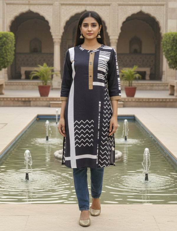 REYON DIGITAL SHORT KURTI