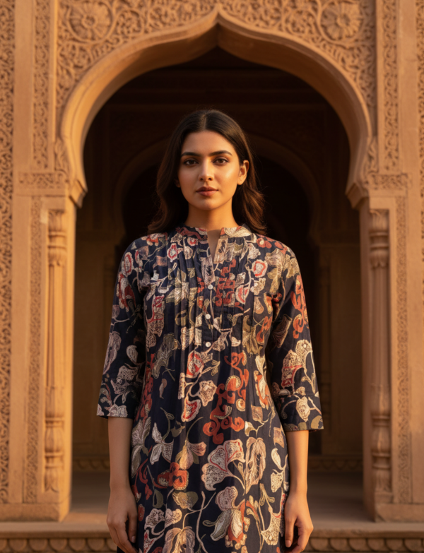 TUNIC REYON BLACK KURTI